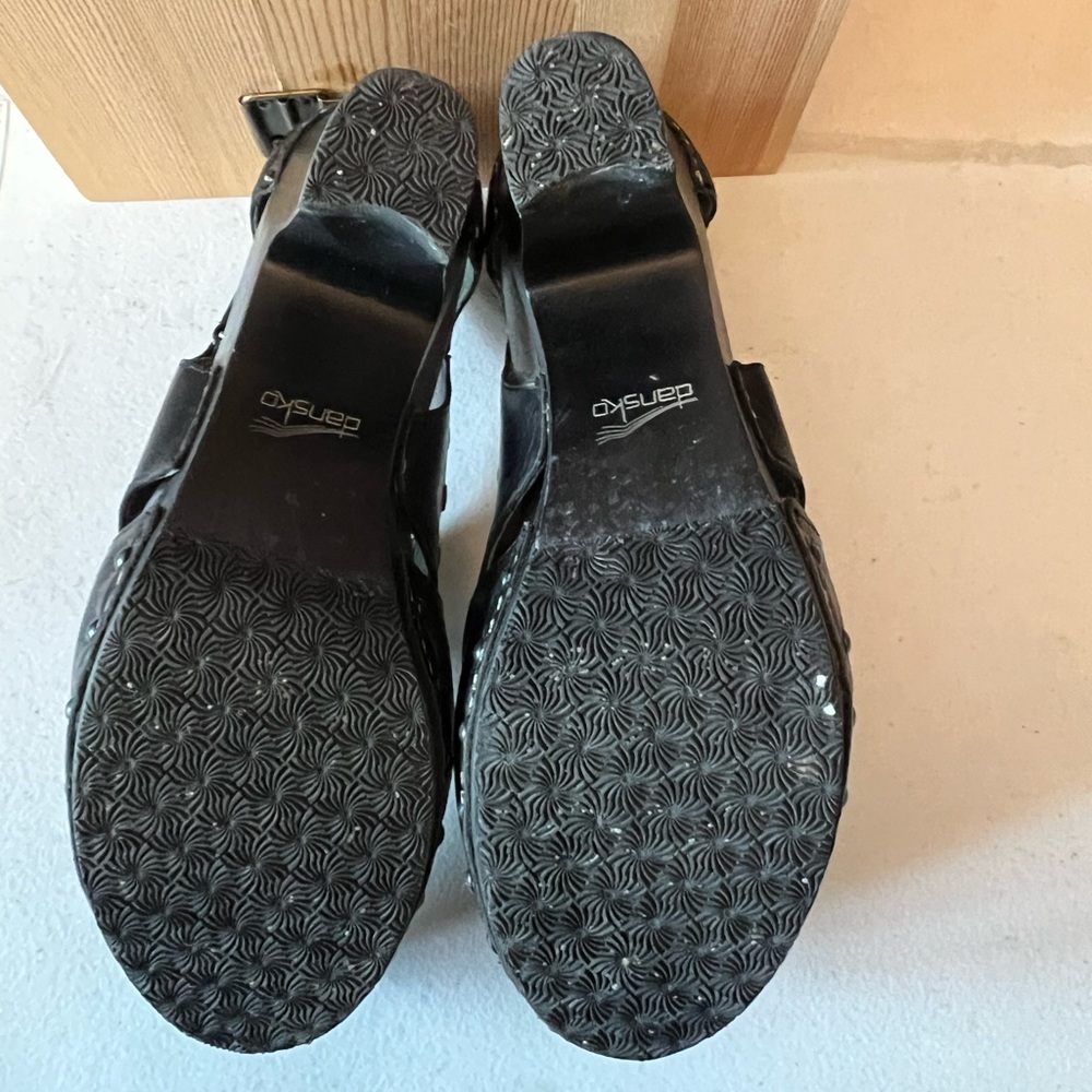 Dansko Black Mules Comfortable Clogs shoes heels 38‎ 7.5 - 8 - Picture 5 of 5